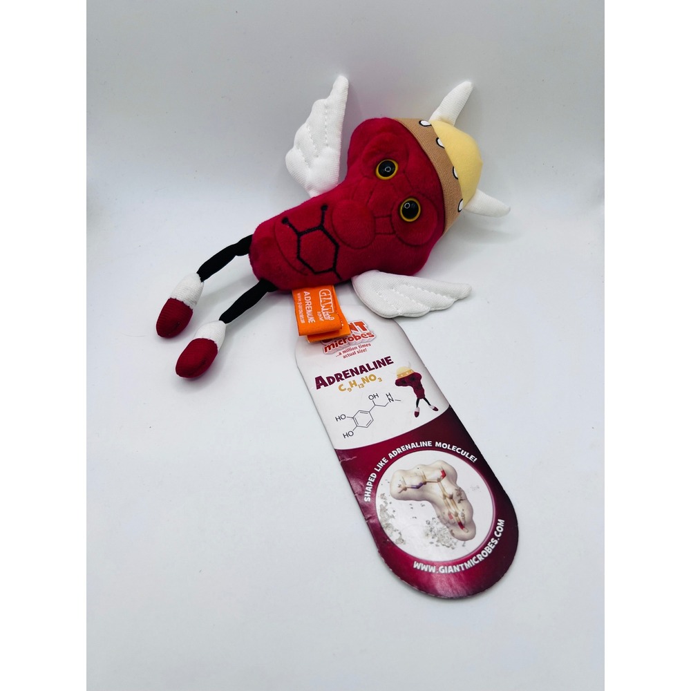 Giant Microbes Adrenaline Mini Plush W Tags Science Unique Health Learning Plush